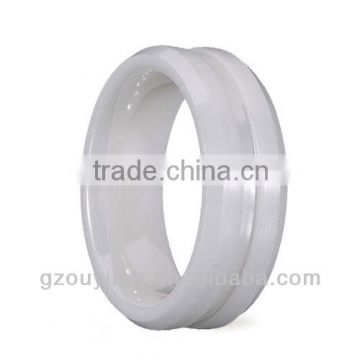 New White Ceramic Ring, Women's White Ceramic Ring, Ladies' Ceramic Ring