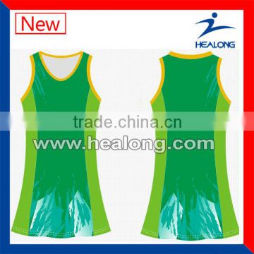 new design spandex sublimation netball jersey