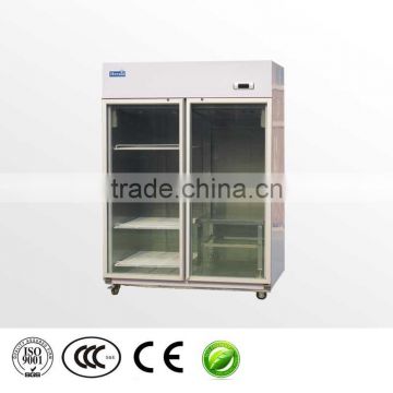 Hot sale double door upright freezer upright commercial freezer chromatography refrigerator
