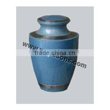 new stylish metal blue urns for decoration | silver standing floor urns | urns for funerals