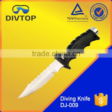 Manufacture fishing survival scuba dive knife with plastic sheath latest products in market