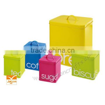 Colorful Housekeeper Storage Tin Boxes Make with Carbon steel