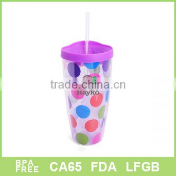 Hot product large size 24oz Double wall infusion straw mug
