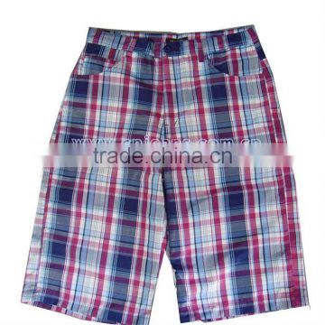 men plaid stock beach shorts