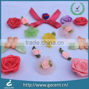 Handmade popular satin smooth ribbon bows with elastic loop
