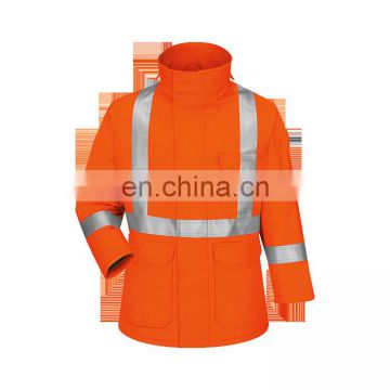 Red 100%cotton 3m reflective winter safety reflective jacket for electrician