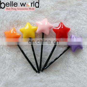 Candy Color Girl Accessory Plastic Star Hair Pins
