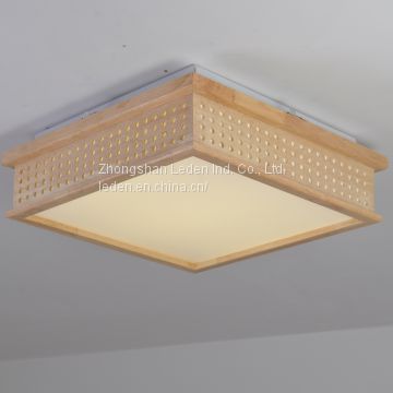 Square Shaped Wooden Ceiling Light Lamp