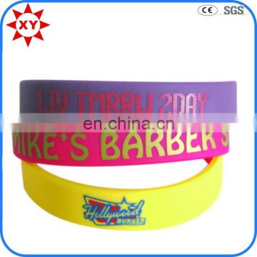 Custom xieyuan printed fashion silicone round wristbands