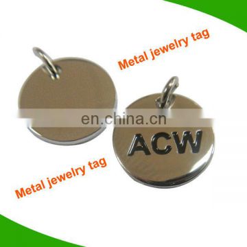 Shiny color metal tags for jewelry small custom metal jewelry tags