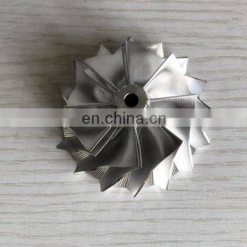 RHF4H 47.87/62.00mm reverse 8+8 blades Point milling turbo turbocharger aluminum 2618/Billet/milling compressor wheel