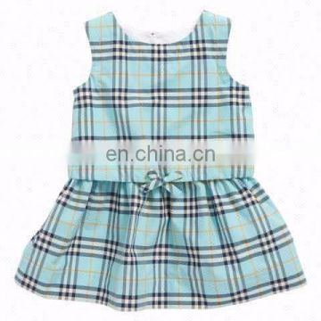 Summer cotton clothes kids girl comfort dress cute children's clothes plaid clothes dress