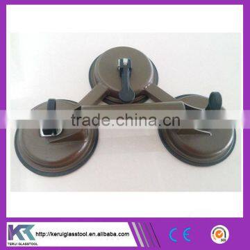 Brown Aluminum glass suction 3-cups 120kg loading weight (V082)