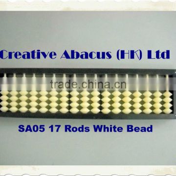 17 Rods White Bead Student Abacus Soroban