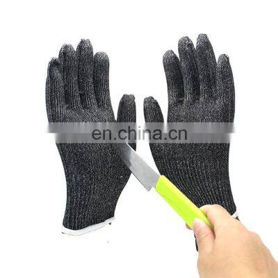 Black Food Grade Level 5 Protection Safety Cut Proof Kitchen Gloves