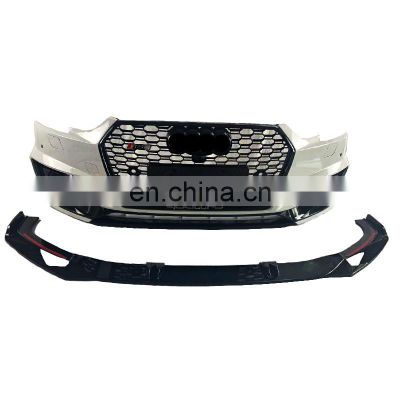 Rs4 style body kit include front bumper assembly and Rs Grille tail lip tail exhaust for Audi A4 B9 2017 2018 2019