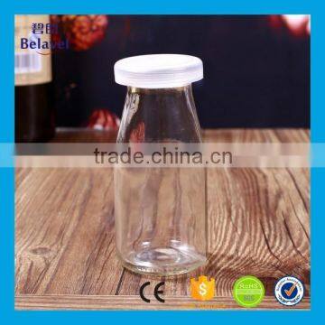 Hot sale 7oz 200ml glass milk bottle clear glass 200ml pudding bottle