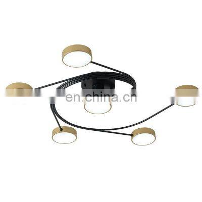 Nordic Modern Decorative Metal Chandelier Acrylic Round LED Ceiling Lights For Living Room Simple Design Ceiling LaMP