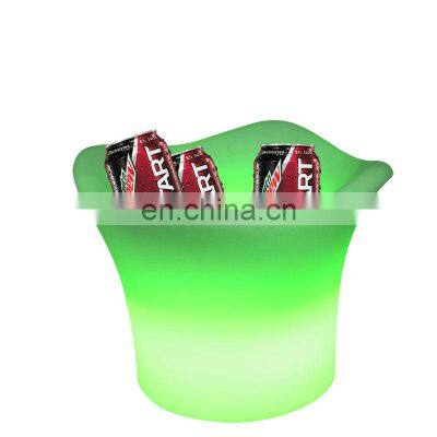 New Design Wholesale Party Inductive Rechargeable LED Beer Bucket Night Club Accessories LED Beer Bucket