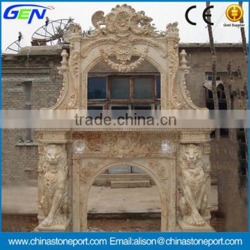 High Quality Unique Design Indoor Cultured Marble Fireplace