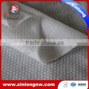 parallel lapping embossed nonwoven spunlace