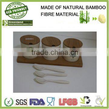 2015 Environment New Serving Bowl Bamboo Condiments Round Sections