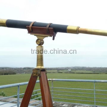 Telescope, Brass Telescope With Wooden Stand, Nautical decor