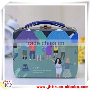 Rectangle Handle Tin Box,Handle tin box with lock/Boxes for packing