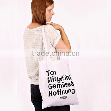Factory price hot selling white canvas bag