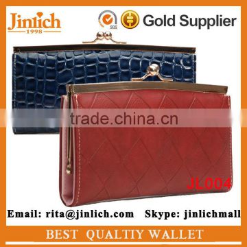 Hot New Products Ladies High Quality Beautiful Wallet With Metal Clip