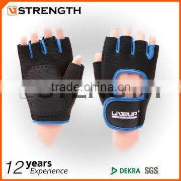 Half finger neoprene weight lifting gym gloves