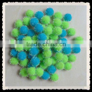 2cm glitter poms opp bag with assorted color