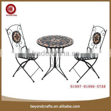 Outdoor garden furnitures stacking bistro set