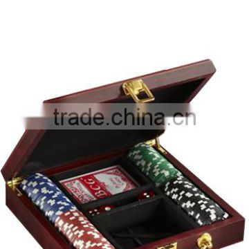 Personalized Wooden Box Poker Set