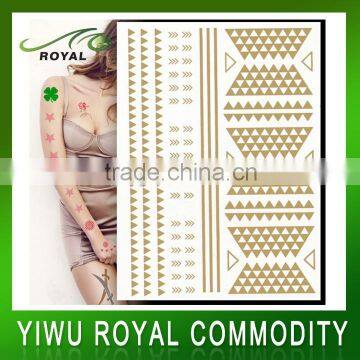 Fashion Body Flash Bracelet Stickers Temporary Metallic Tattoos