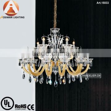 15 Light Unique Crystal Chandelier with Clear Crystal