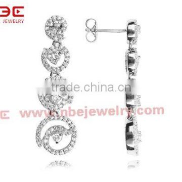 925 sterling silver earring with AAA CZ stone