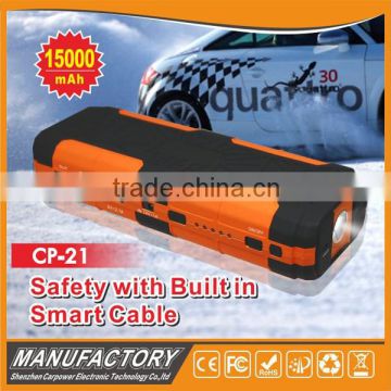 Car power booster jump starter 12v made in China with smart cable