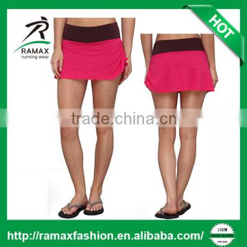 Ramax Custom Women Sport Yoga Lightweight Mini Short Skirt With Adjustable Side Drawcord