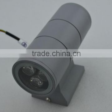 black outdoor up and down lighting 2014 new IP65 2*3*1w led wall light