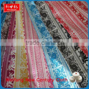 45*45 100*80 54/55" 110-115gsm reactive printing / flat screen printing 100 viscose print fabric