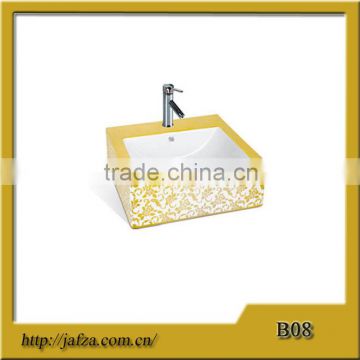 B08 popular snaitary ware china rectangular ceramic art basin