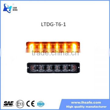LED Safety Warning Lights in Liner 6 Lens 18W Surface Mount LED Strobe lighthead Traffic Truck Warning Light LTDG-T6-1