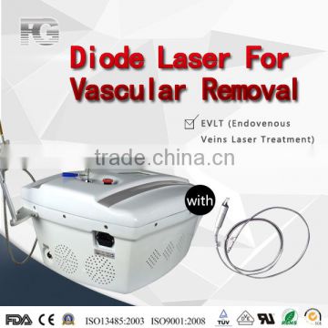 only need one treatment 980nm diode laser vascular spider vein removal machine better than high frequency machine