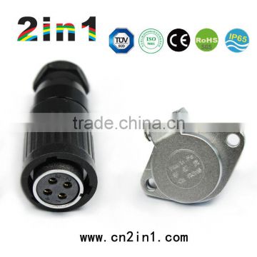 Hot sale 4pin LED Aviation circular molded waterproof connectors, IP65 Rating,High Quality Waterproof Connectors