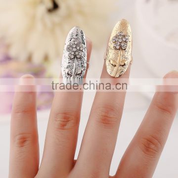 Finger nail five-petaled flowers fingernail ring