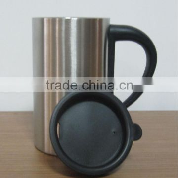high quality stainless steel double -wall cup with hand