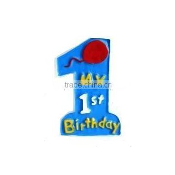 Wholesale My 1st Birthday Candle Blue/ KIDS THEMED CANDLES/CAKE DECORATIONS