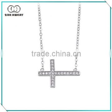 Promotional sideways cross necklace sterling silver