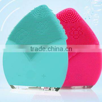 Man use sonic facial cleansing brush Improves facial and neck muscle tone